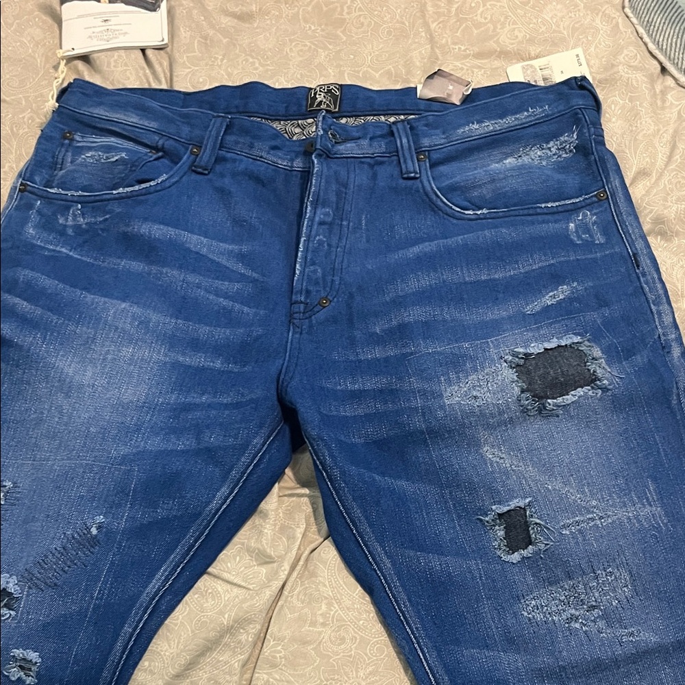PRPS Men's Distressed Indigo Skinny Jeans